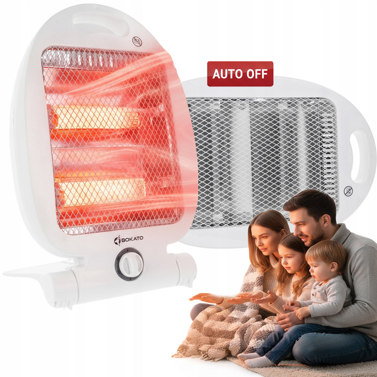 INFRARED ELECTRIC QUARTZ HEATER 400W/800W HALOGEN FARELKA