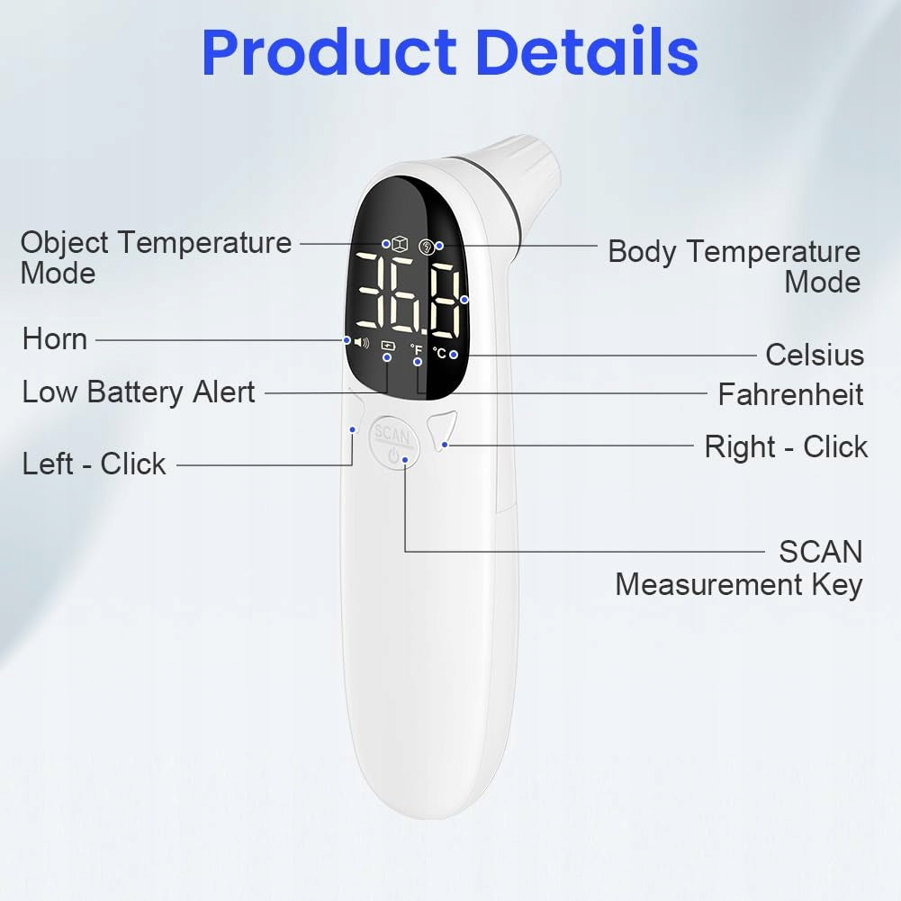 INFRARED IN-EAR THERMOMETER 1 SECOND MEMORY 32 LED Medical device no