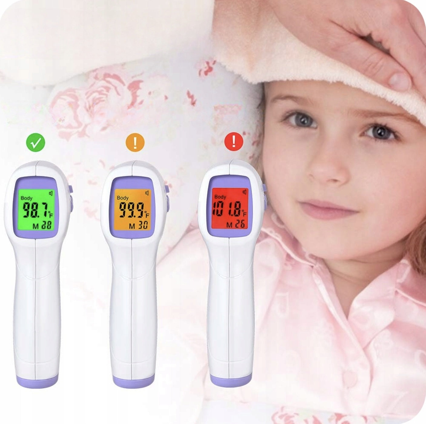 INFRARED MEDICAL NON-CONTACT THERMOMETER ELECTRONIC FOR FOREHEAD AND EAR Manufacturer code termometrPOMIAR TERMOMETR CYFROWY termometr