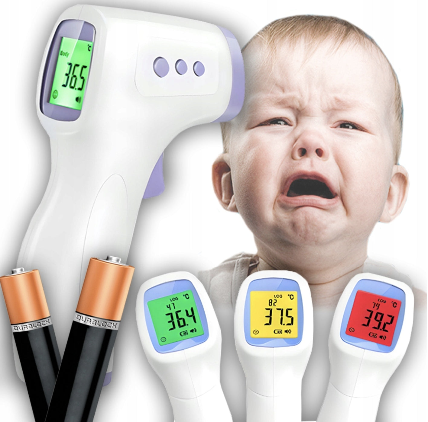 INFRARED MEDICAL NON-CONTACT THERMOMETER ELECTRONIC FOR FOREHEAD AND EAR Medical device no