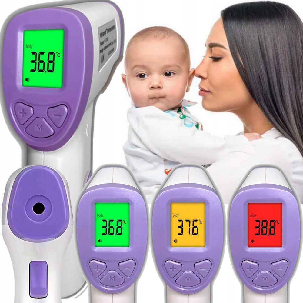 INFRARED NON-CONTACT MEDICAL THERMOMETER LCD FEVER ALARM FAST 1s Packaging status original