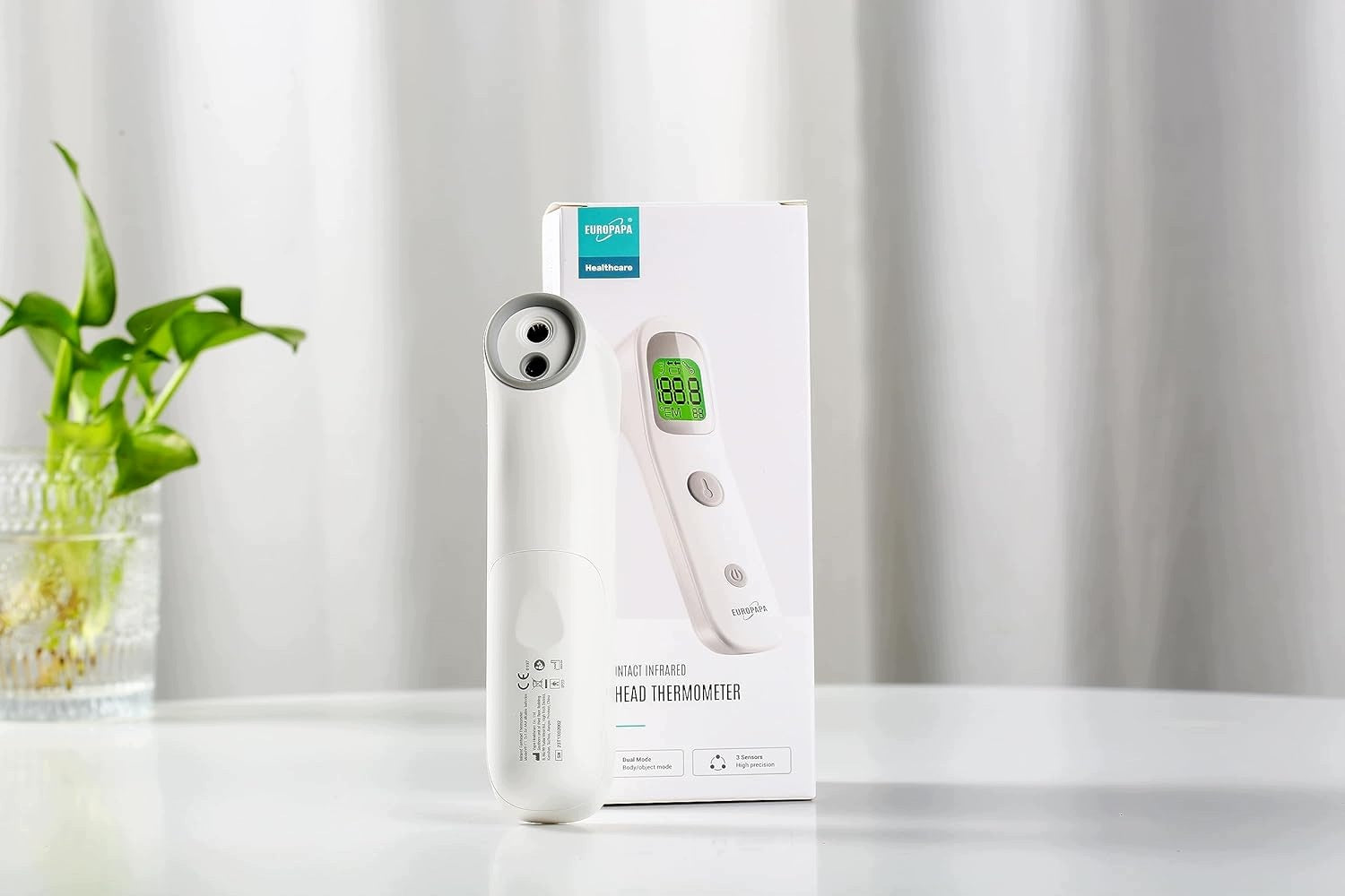 INFRARED NON-CONTACT THERMOMETER ALARM FEVER 30 MEASUREMENTS Medical device no
