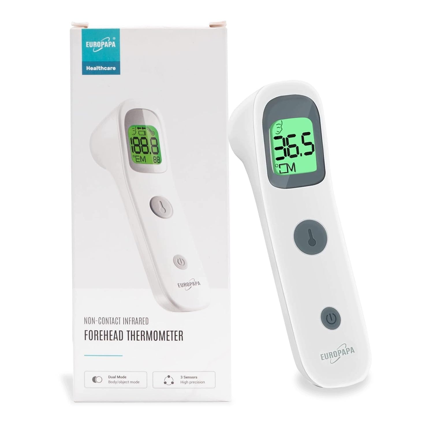INFRARED NON-CONTACT THERMOMETER ALARM FEVER 30 MEASUREMENTS