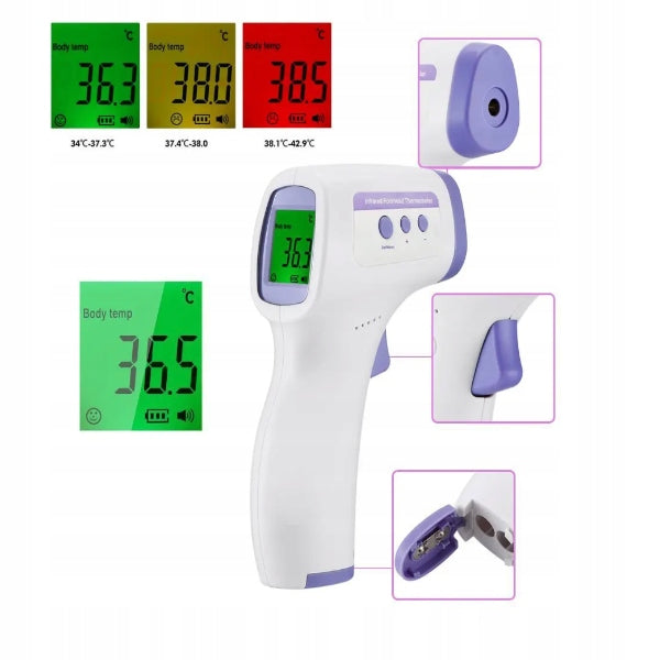 INFRARED NON-CONTACT THERMOMETER ELECTRONIC LCD ACCURATE WITH BATTERIES EAN (GTIN) 5904665049310