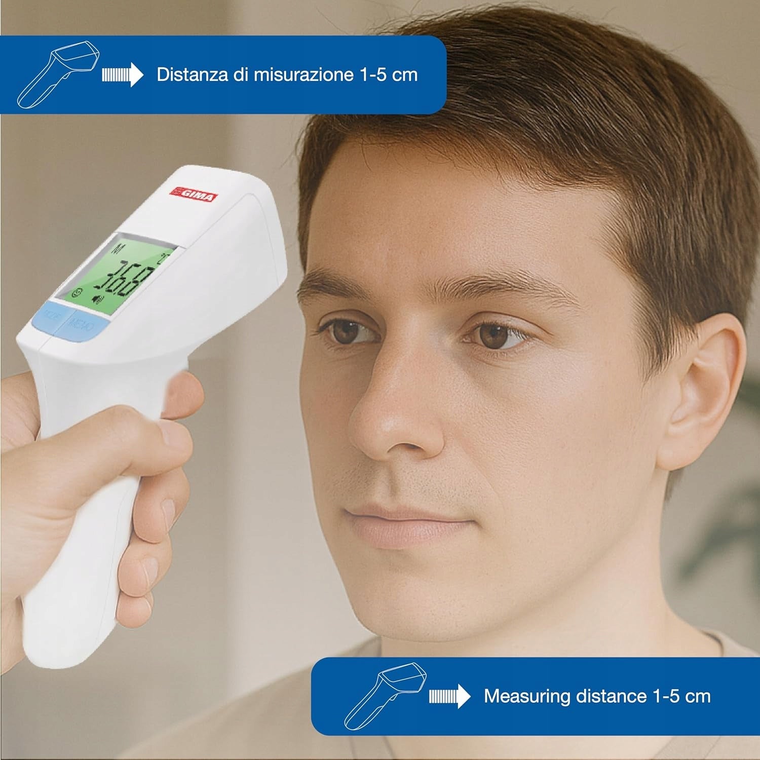 INFRARED NON-CONTACT THERMOMETER LCD 3IN1 GIMA TEMP Medical device yes