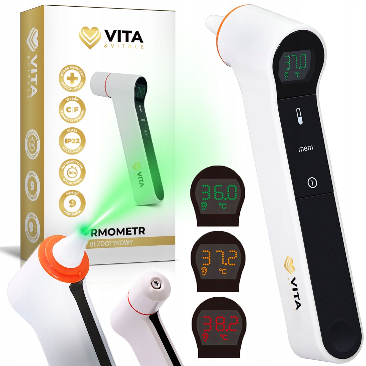 INFRARED NON-CONTACT THERMOMETER MEDICAL FEVER ALARM FOREHEAD