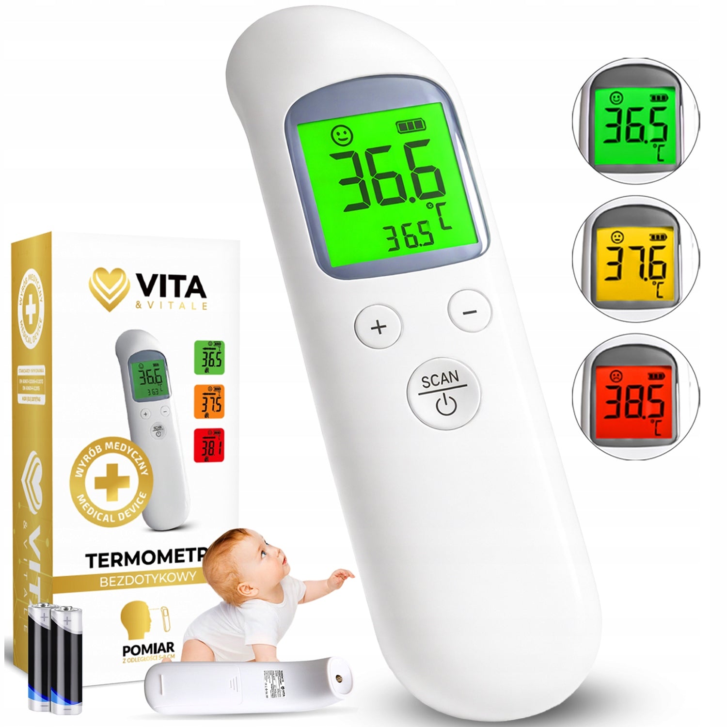 INFRARED NON-CONTACT THERMOMETER MEDICAL FEVER ALARM