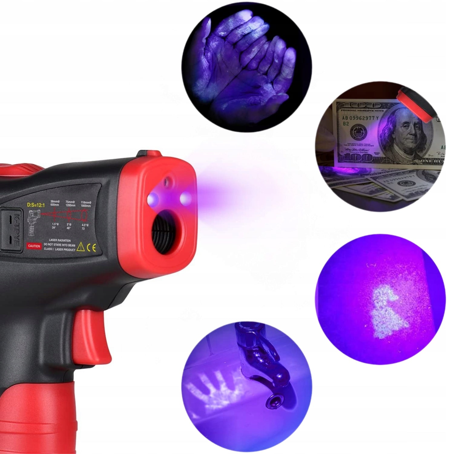 INFRARED PYROMETER NON-CONTACT INFRARED THERMOMETER +thermopara -50+650°C Brand Wintact