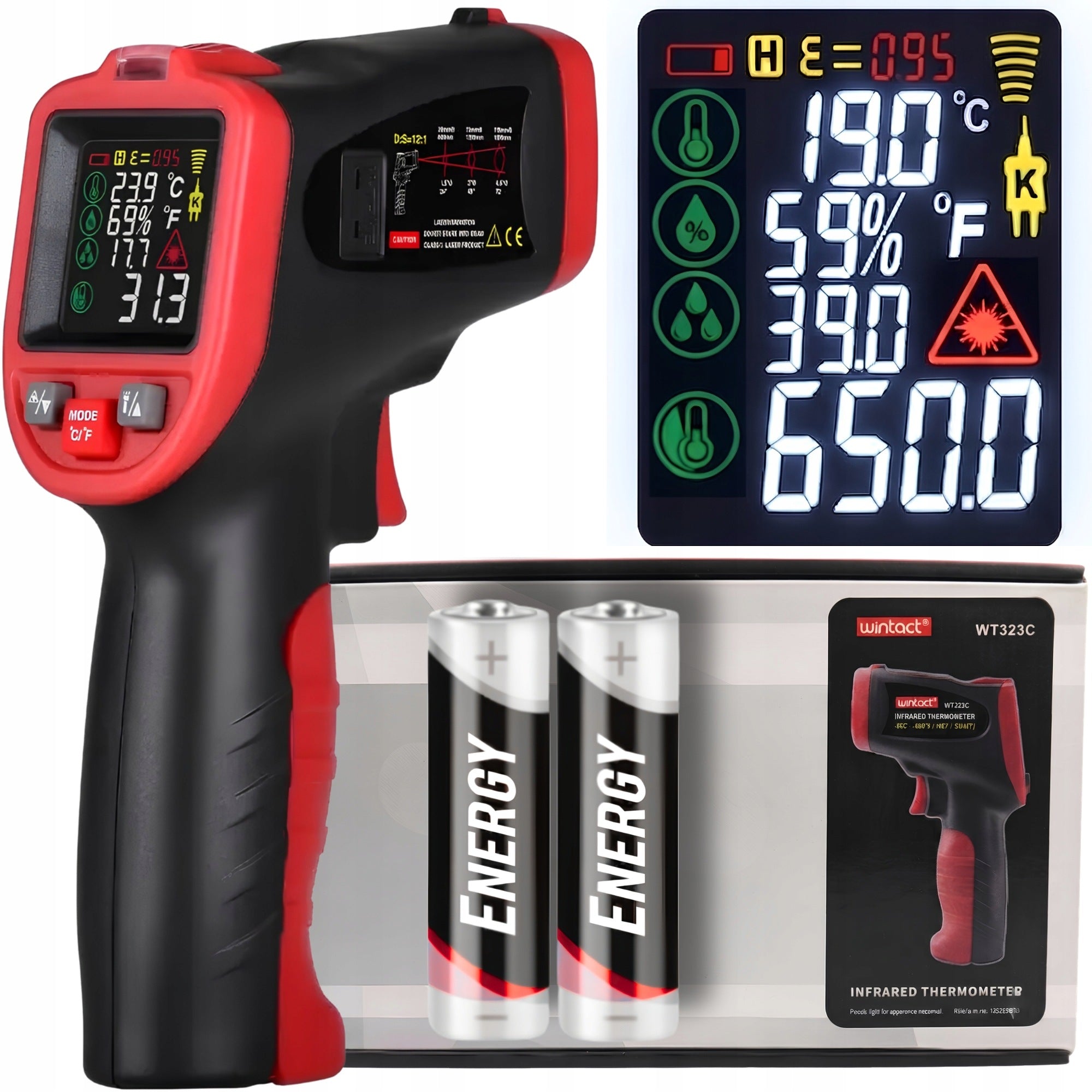 INFRARED PYROMETER NON-CONTACT INFRARED THERMOMETER +thermopara -50+650°C