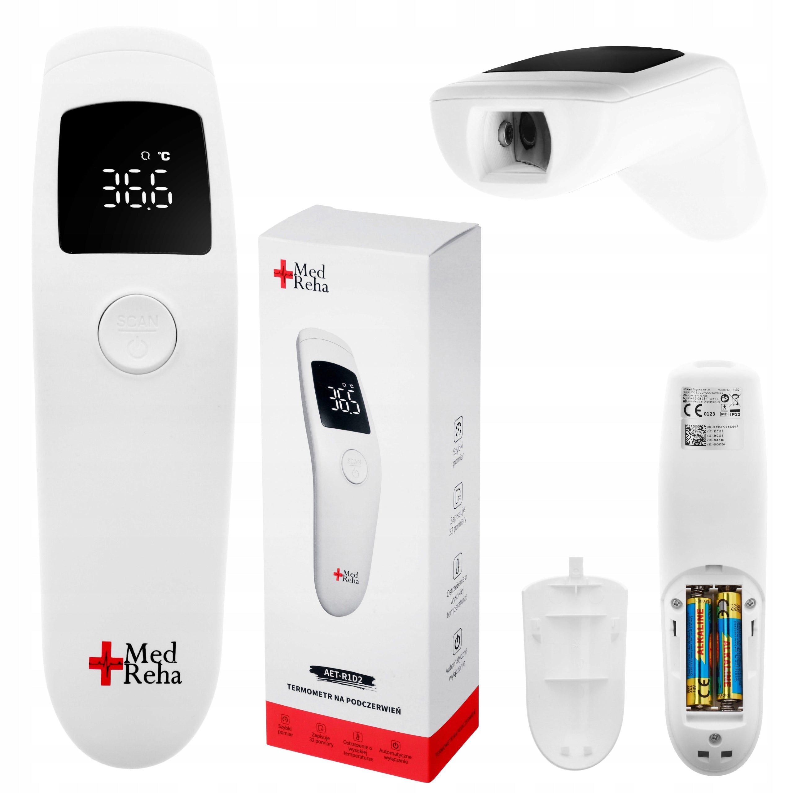 INFRARED THERMOMETER ELECTRONIC LED ACCURATE NON-CONTACT LIGHT