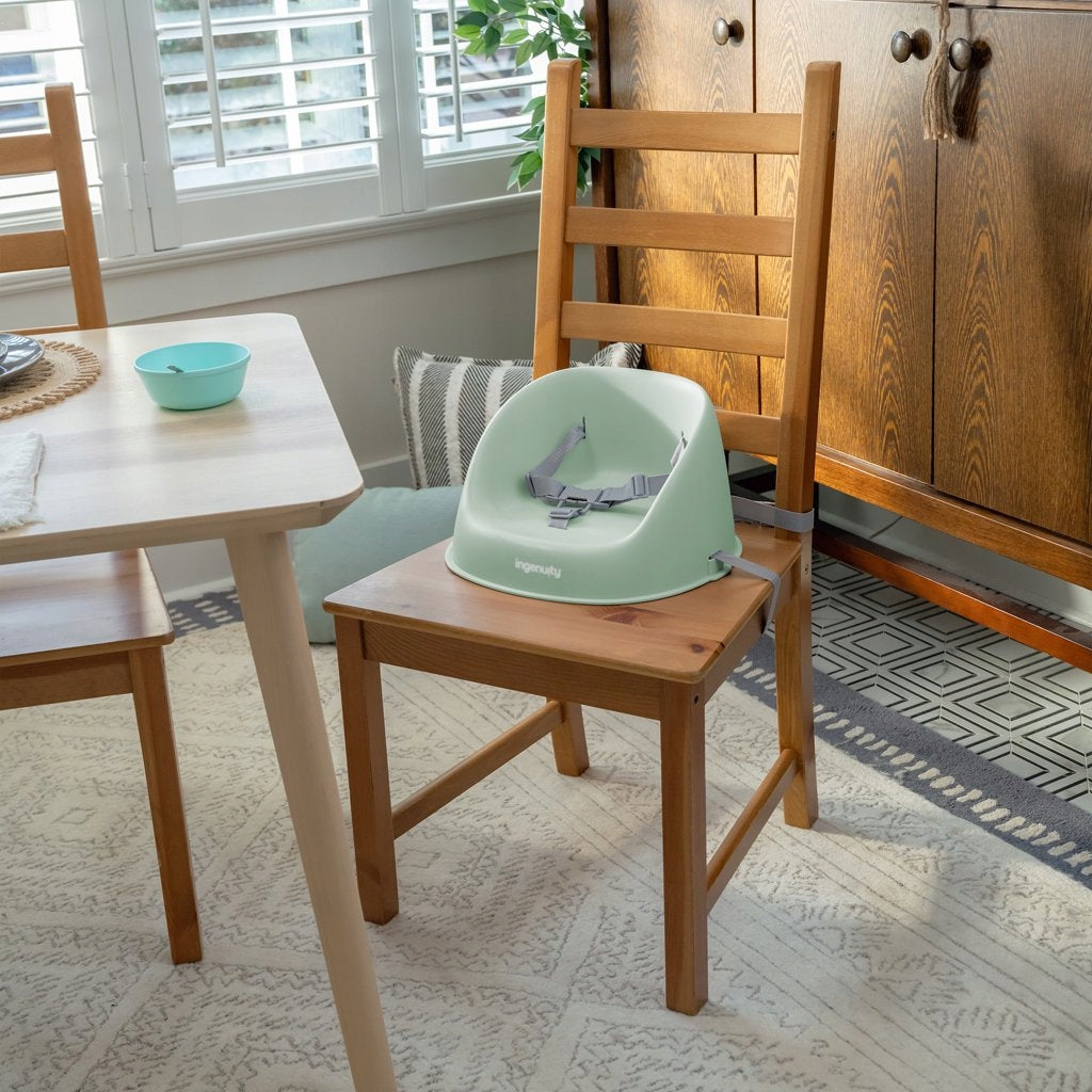 INGENUITY Highchair attached to chair,belts, green Manufacturer code 17483-3