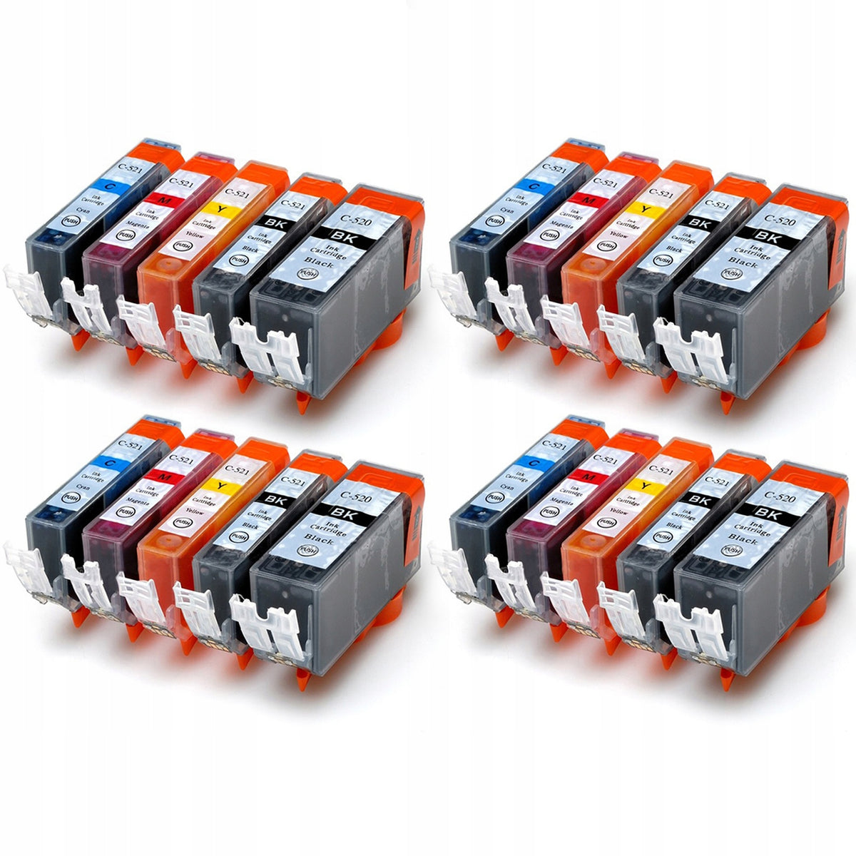 INK CARTRIDGES PGI-520 \ CLI-521 FOR CANON PIXMA MP550 IP3600 IP4600 IP4700 PRINTER