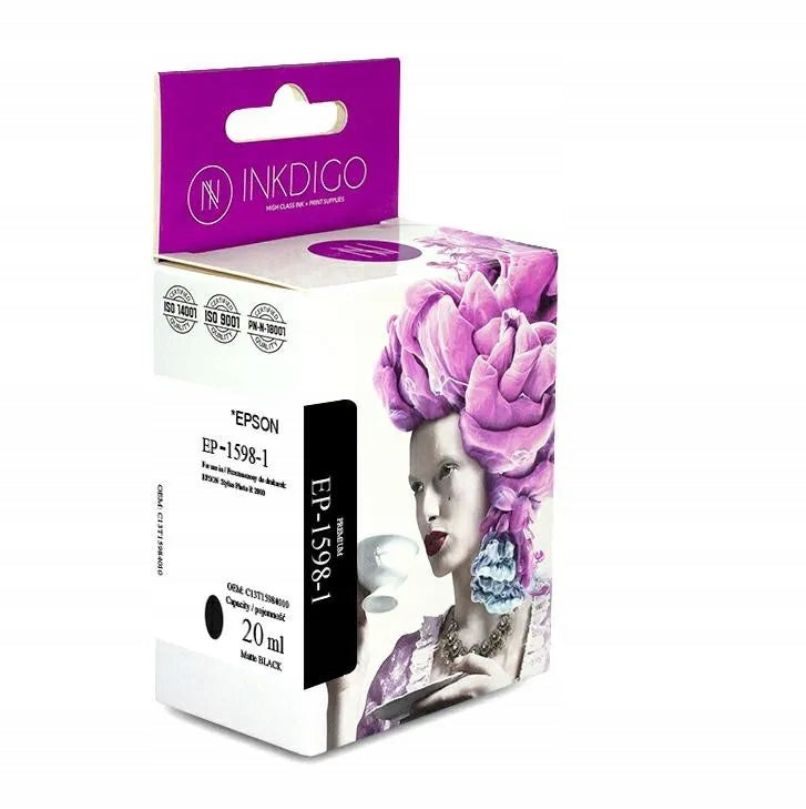 INK FOR EPSON Inkspot T1598 for Stylus Photo R2000 Matte Black 20 ml