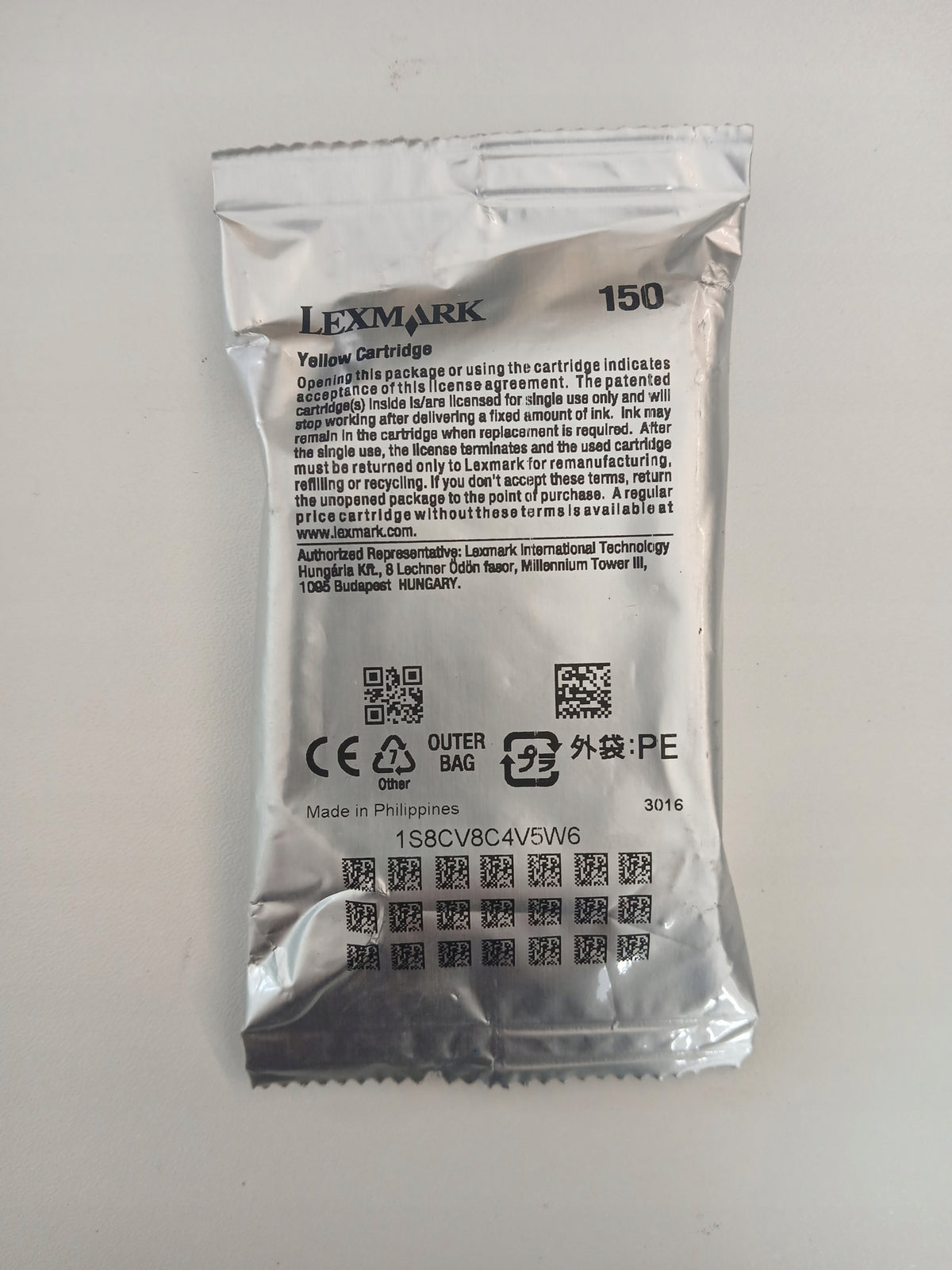 INK LEXMARK 150XL YELLOW 14N1618E Original