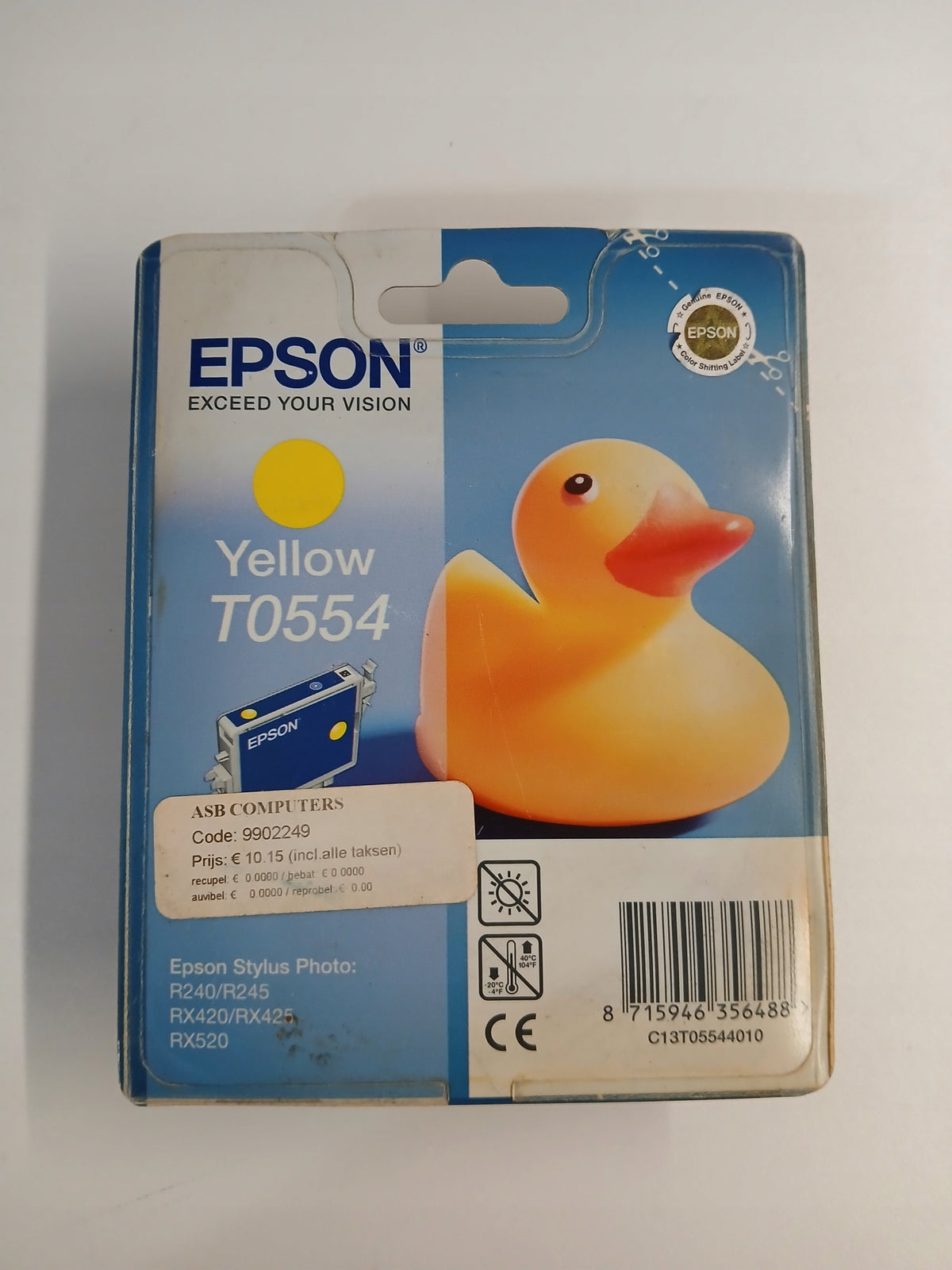 INK ORIGINAL EPSON T0554 YELLOW R245 RX520 RX425