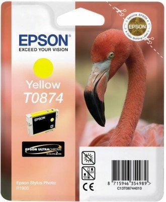 INK ORIGINAL EPSON T0874 YELLOW R1900
