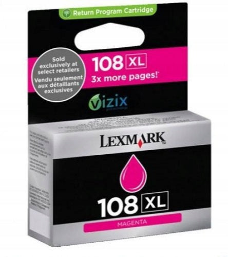 INK ORIGINAL LEXMARK 108 108xl MAGENTA 14N0478A