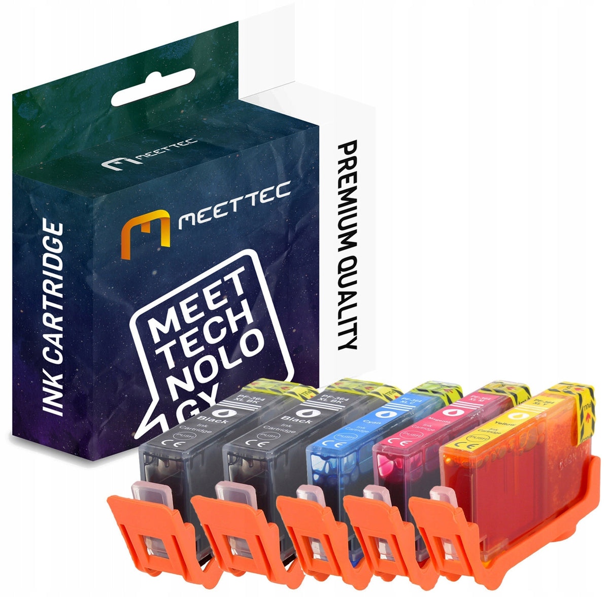 INK SET OF INK SUBSTITUTES FOR HP 364 XL CMYK
