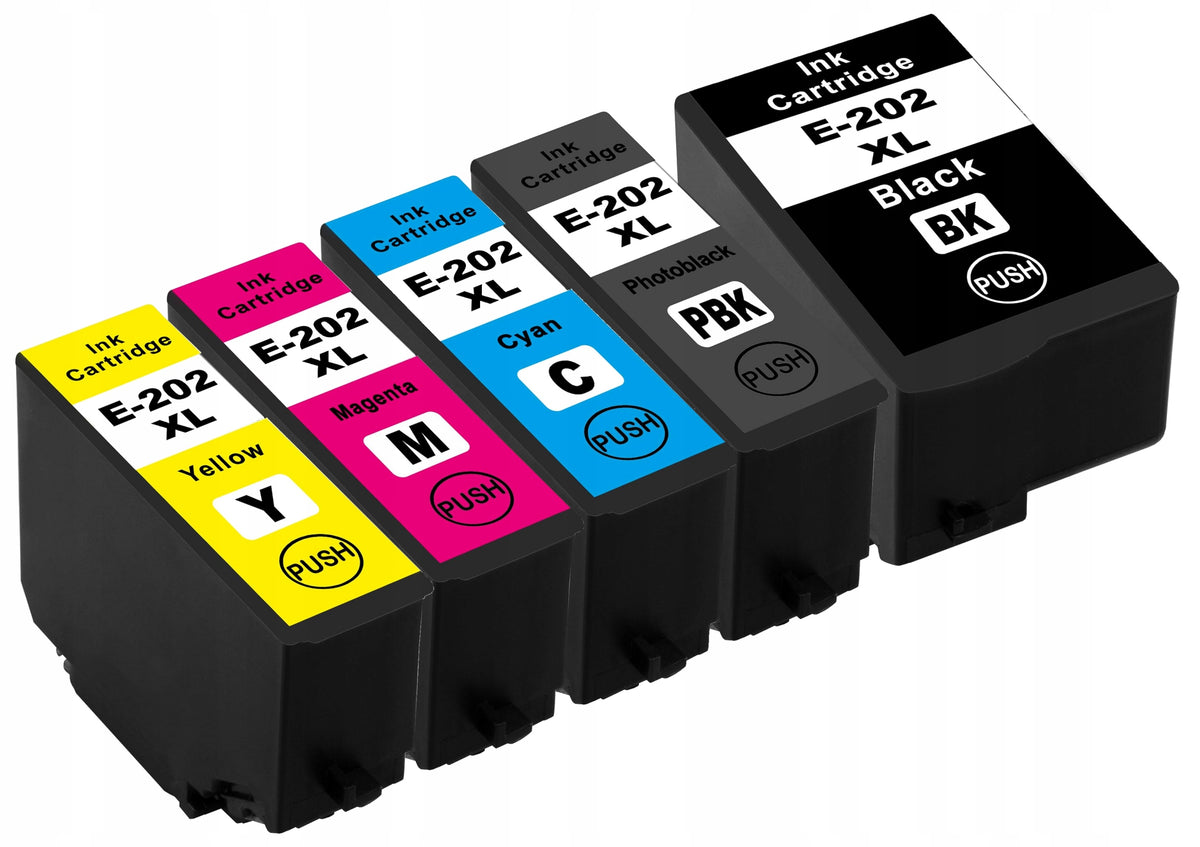 INK cartridges for Epson 202XL XP-6000 XP-6005 XP-6100 XP-6105 complete set