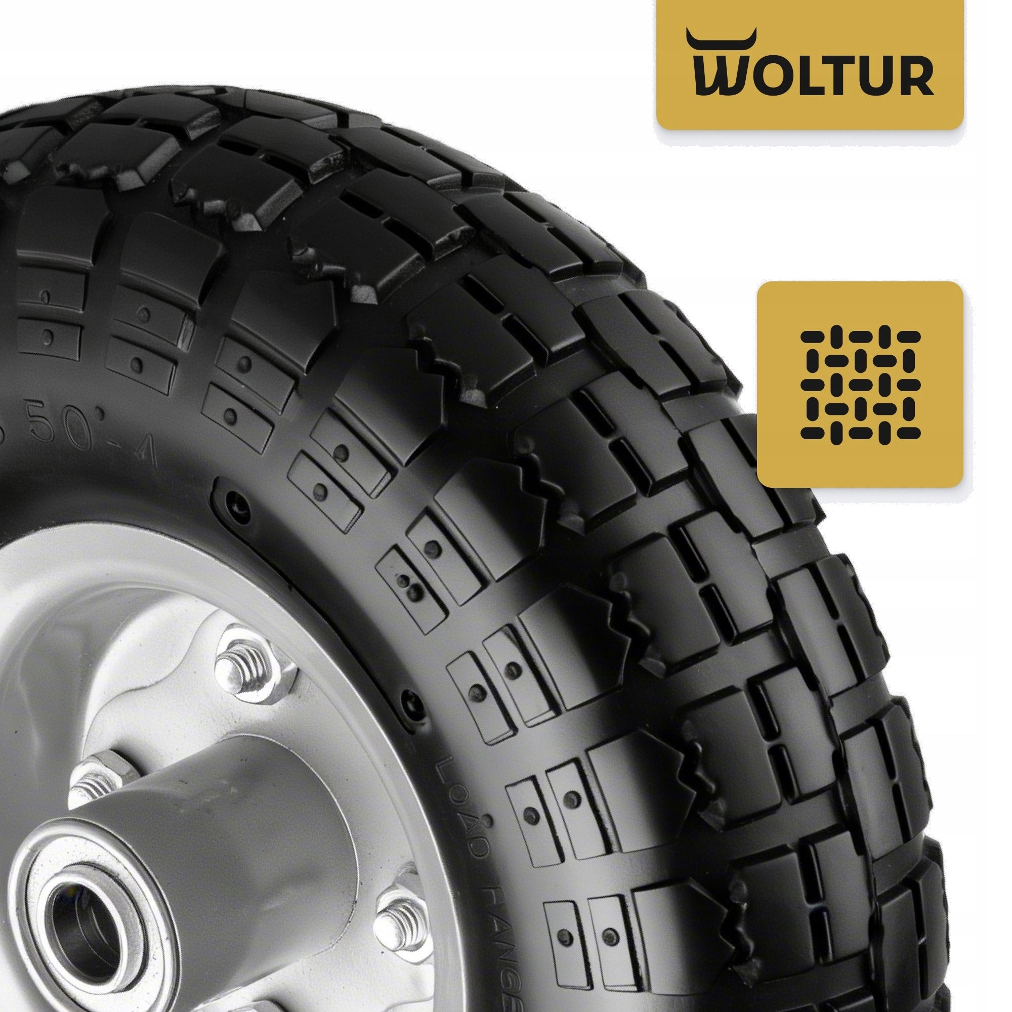INNER TUBE WHEEL FOR WHEELBARROW TROLLEY 4.10/3.50-4 350-4 3504 FI 16 MM PUMPED Brand Woltur