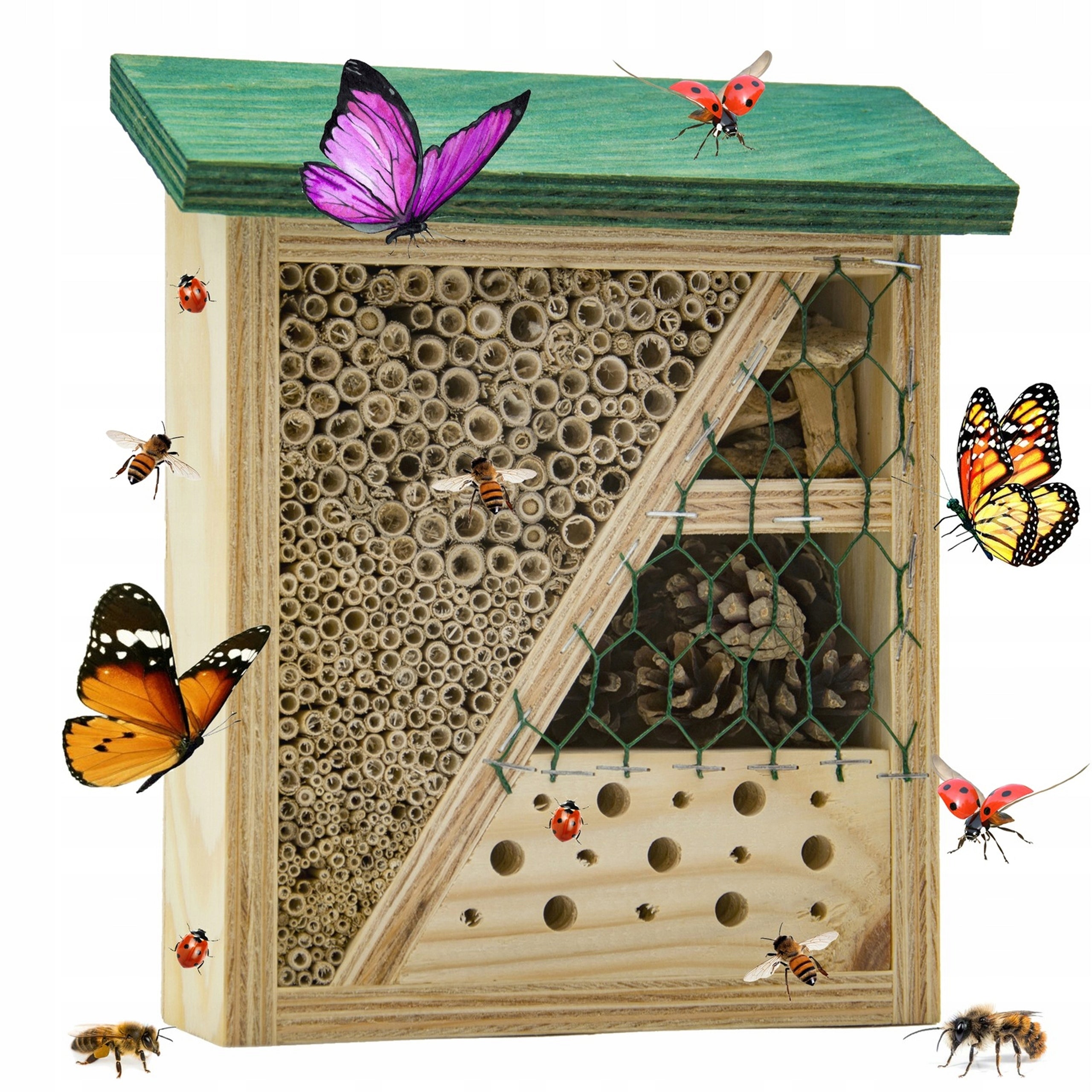 INSECT HOUSE WOODEN HOTEL FOR BEES BRICKLAYER butterflies Polish PRODUCT