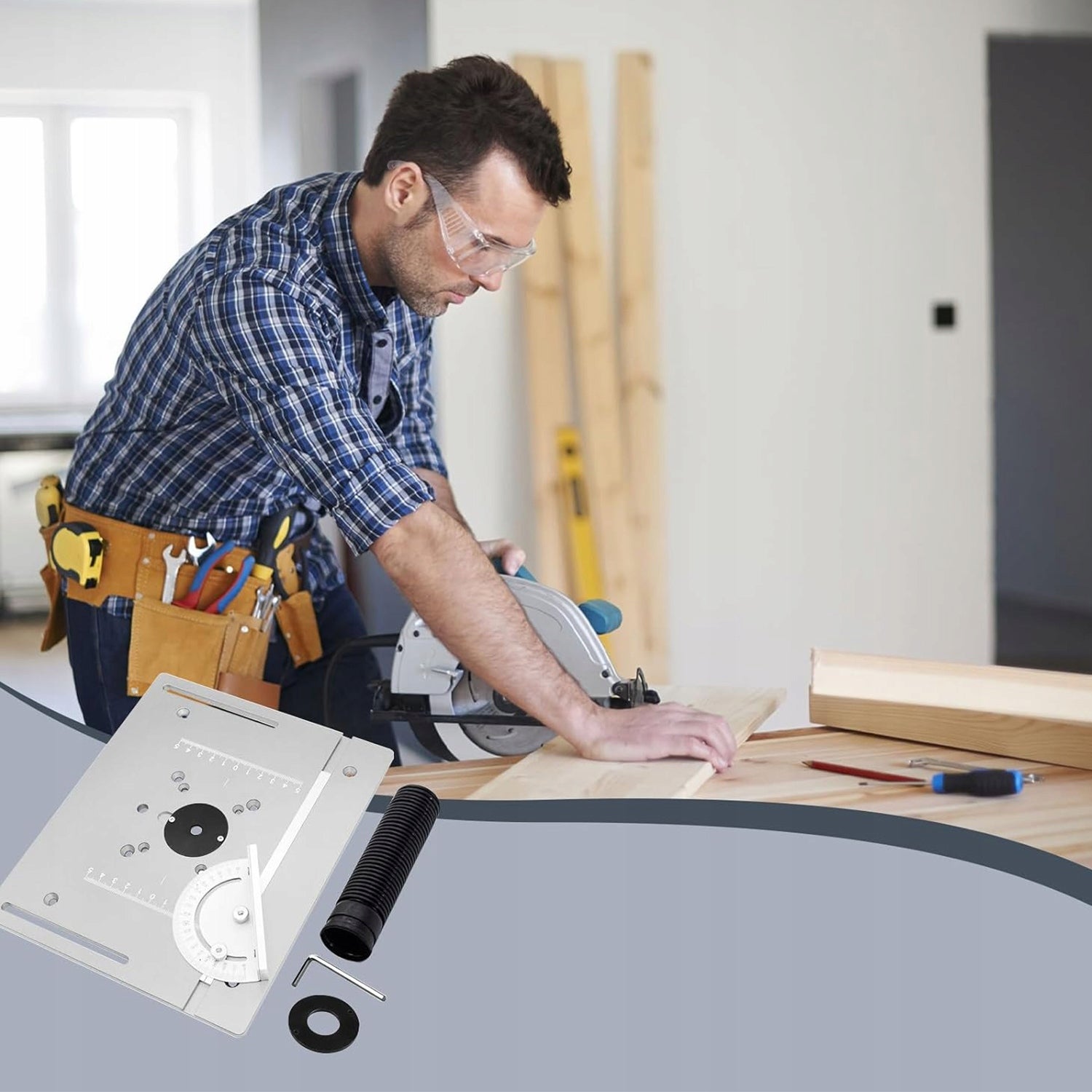 INSERT FOR TABLE PLATE TOP TRIMMER INSERT PLATE WITH ANGLE RULER Brand no brand