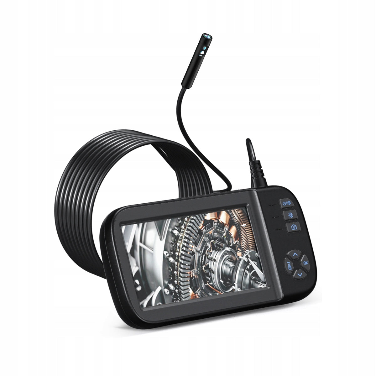 INSPECTION CAMERA ENDOSCOPE DUO 8mm SCREEN 4.5" HD 10m 32GB SD IP67 8 LED Manufacturer code 451-2 8mm