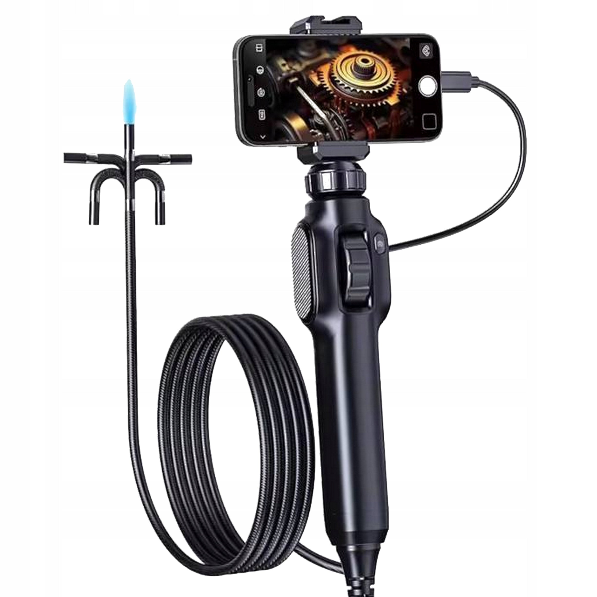 INSPECTION CAMERA ENDOSCOPE FOR PHONE ROTATING 9LED CABLE 1M FULL HD