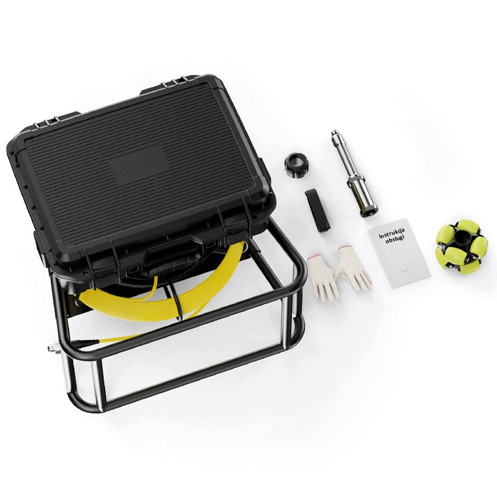 INSPECTION CAMERA ENDOSCOPE FOR PIPES 23mm SCREEN 10" HD 50m 32GB SD IP67 8 LED Brand Inskam