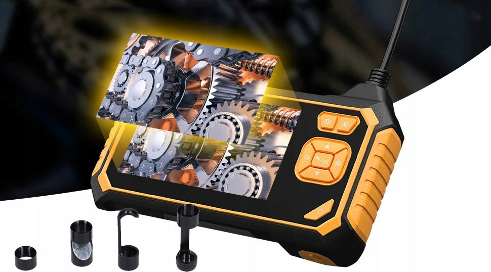 INSPECTION CAMERA WITH SCREEN ENDOSCOPE 5 METERS RIGID WIRE FOR MECHANIC Batteries included yes