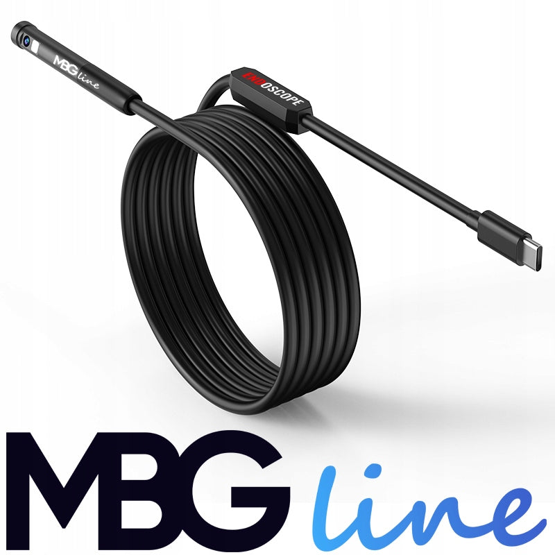INSPECTION Camera DUO ENDOSCOPE TWO CAMERAS 2M 7LED 2xFHD WIFI for iPHONE Brand MBG Line