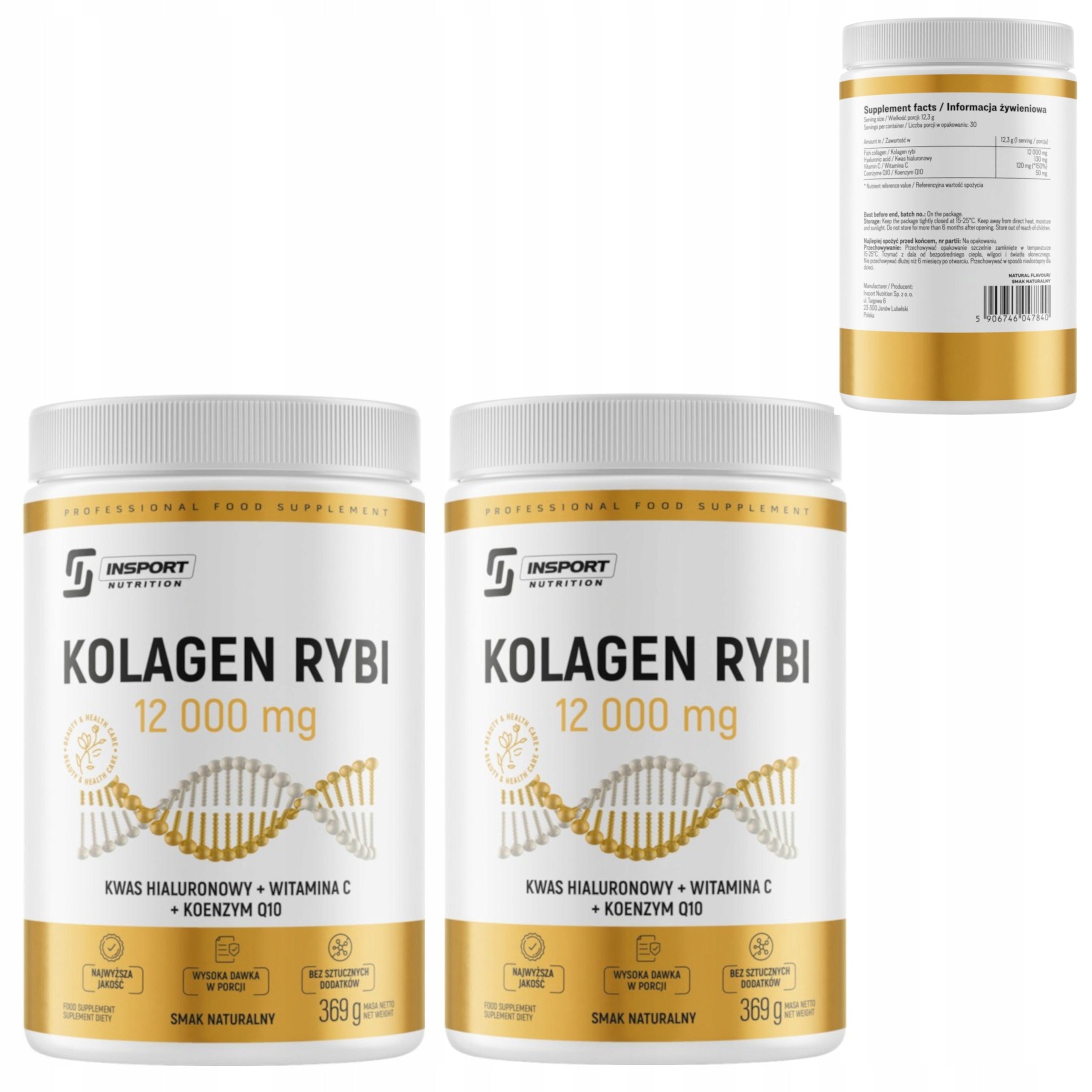 INSPORT FISH COLLAGEN 12000mg 738 g COENZYME Q10 HYALURONIC ACID JOINTS BONES
