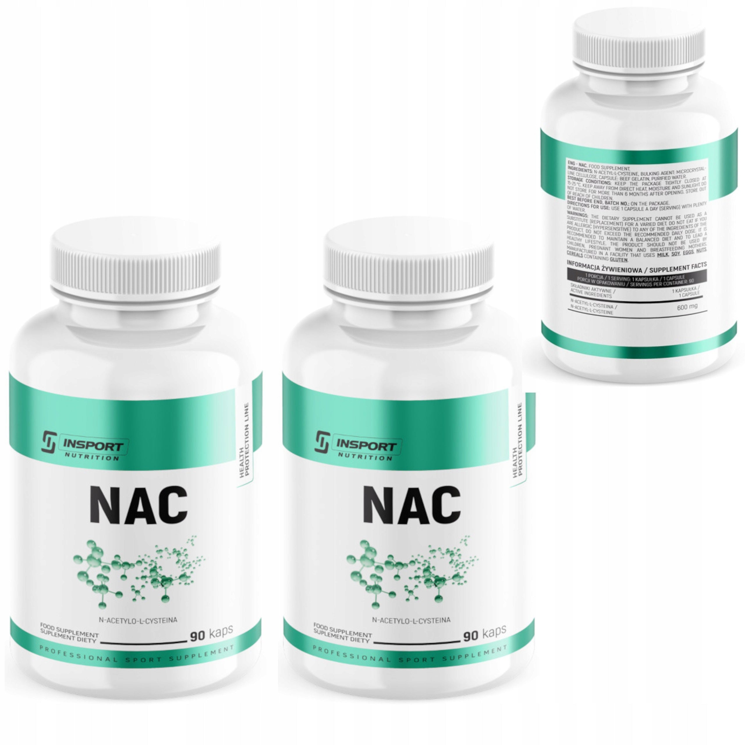 INSPORT NAC 600mg 180 k. N-ACETYL L-CYSTEINE LIVER DETOX GLUTATHIONE LIVER