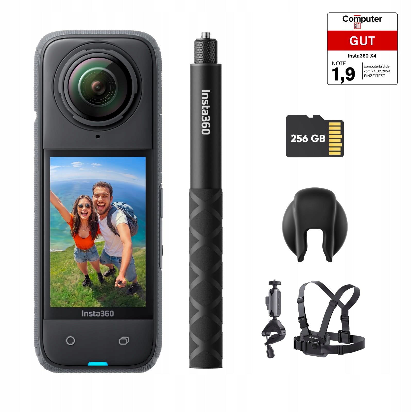 INSTA360 X4: Waterproof 8K 360° Camera with Stabilization