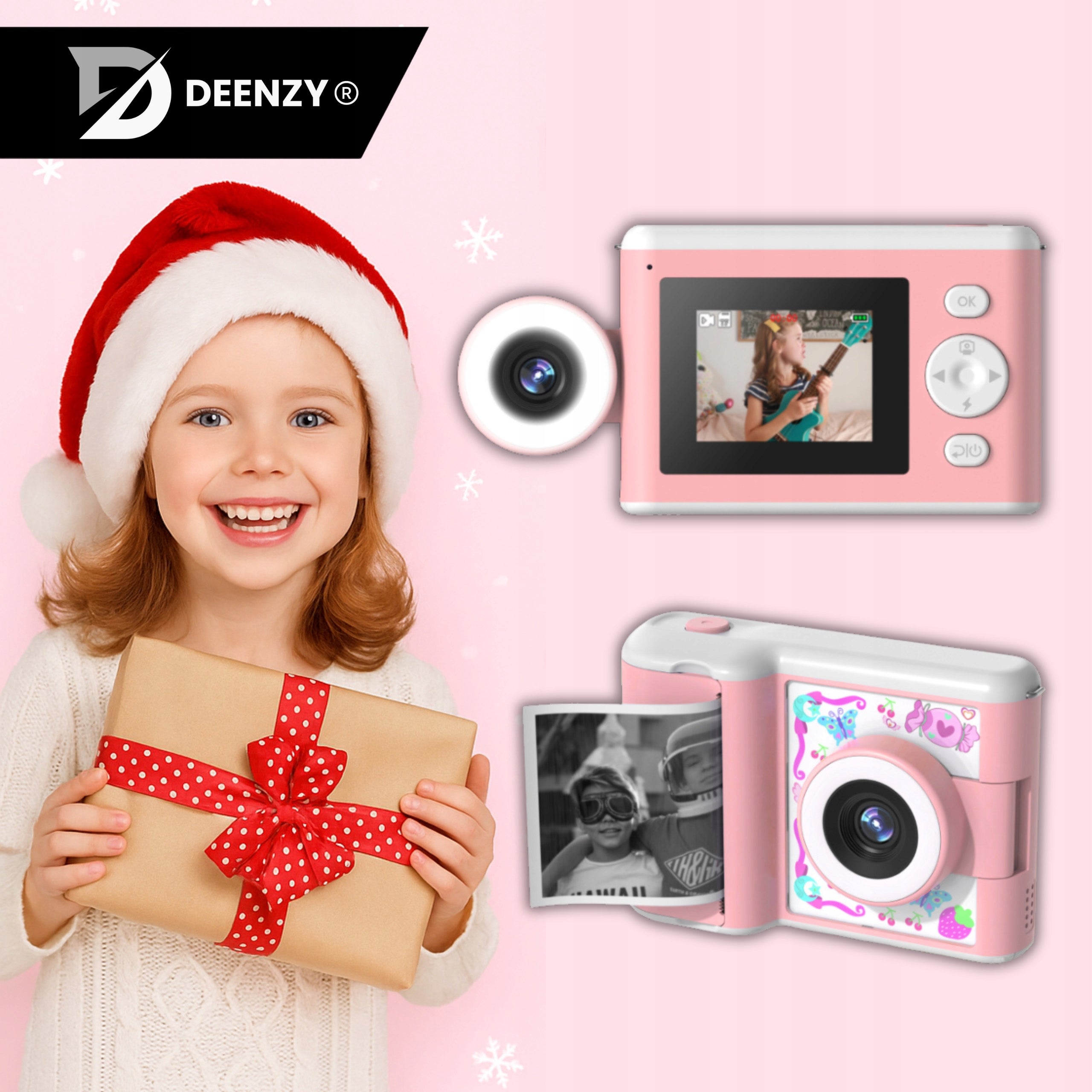 INSTANT CAMERA FOR CHILDREN 5in1 PRINT SELFIE 180° MP3 GAMES + FREEBIES Manufacturer code Aparat dla dzieci natychmiastowy Drukuś 5w1