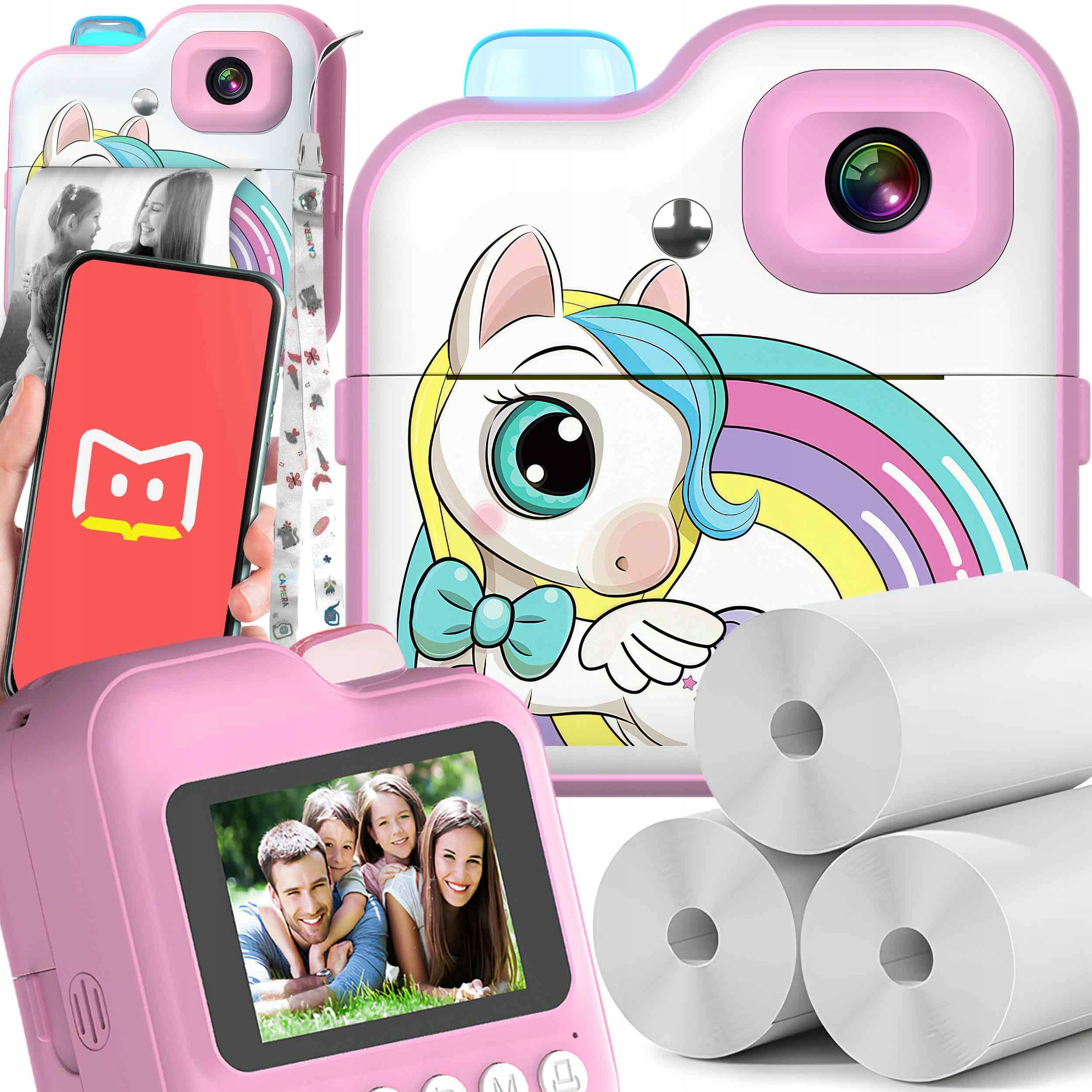 INSTANT CAMERA FOR CHILDREN DIGITAL THERMAL PRINTER GIFT BT MP3