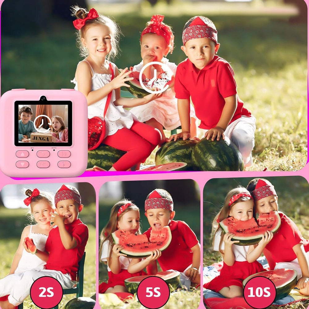 INSTANT CAMERA FOR CHILDREN MINI PRINTER + 3 ROLLS + 32GB CARD Model Aparat z funkcją natychmiastowego drukowania