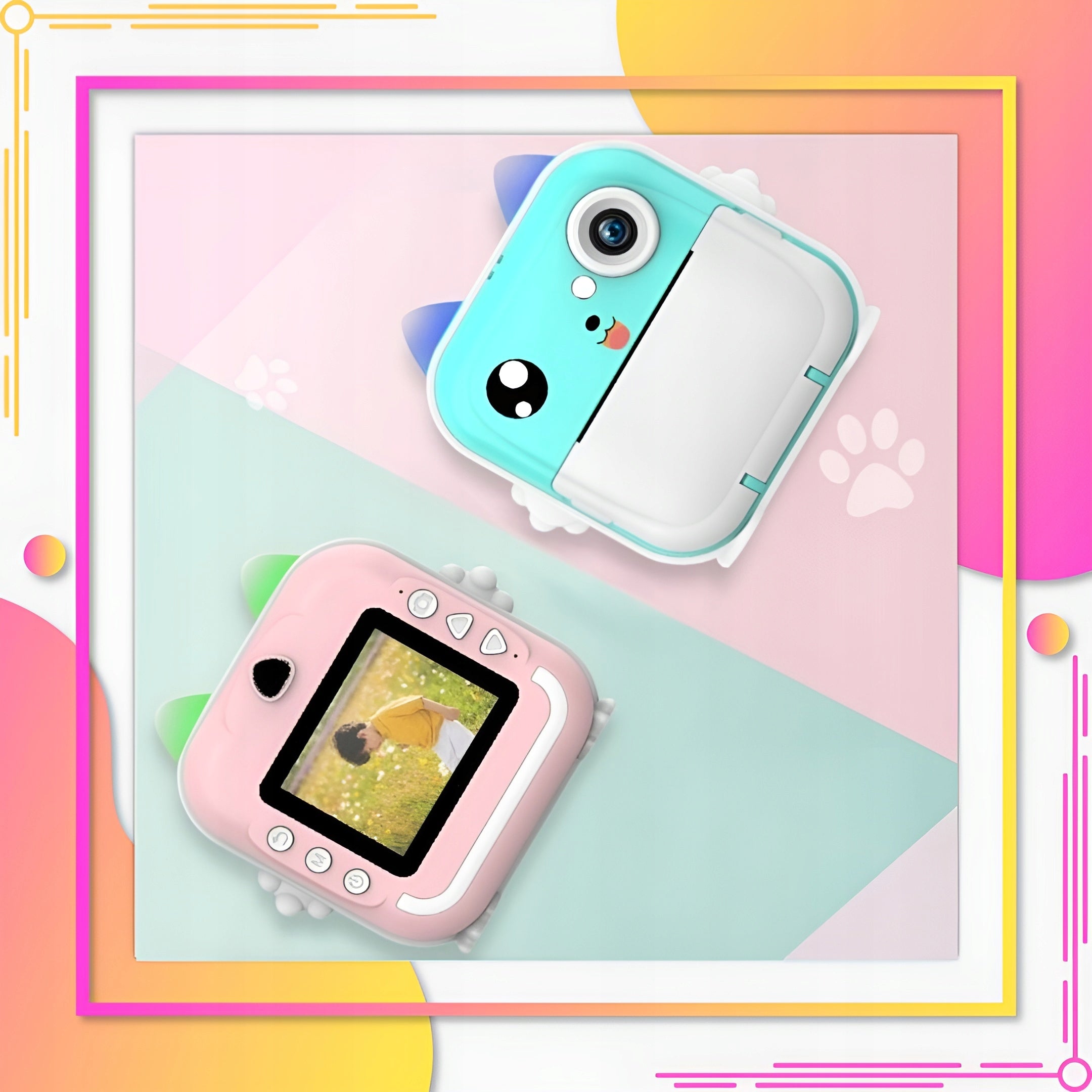 INSTANT CAMERA FOR CHILDREN PRINT PRINTER WITH 32GB CARD + 3 ROLLS Packaging status original