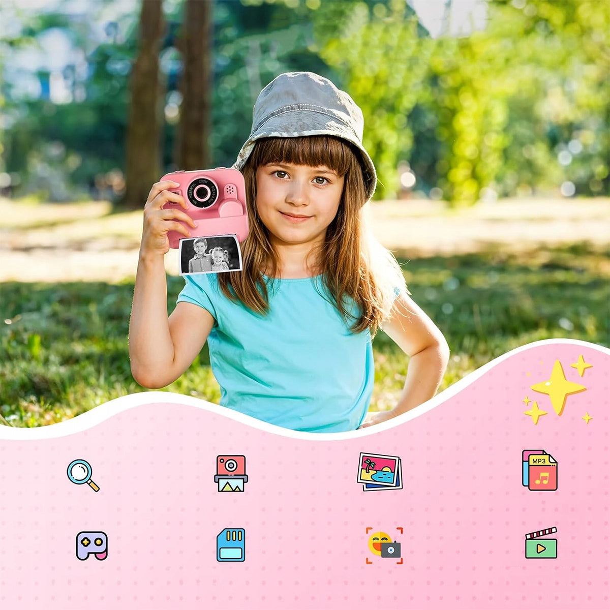 INSTANT CAMERA FOR CHILDREN PRINTER WITH 32GB CARD + 3 ROLLS Brand no brand