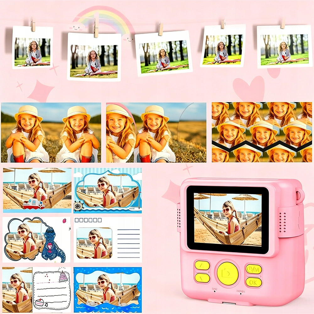 INSTANT CAMERA FOR CHILDREN, THERMAL PRINTER + 32 GB CARD Manufacturer code 3423434