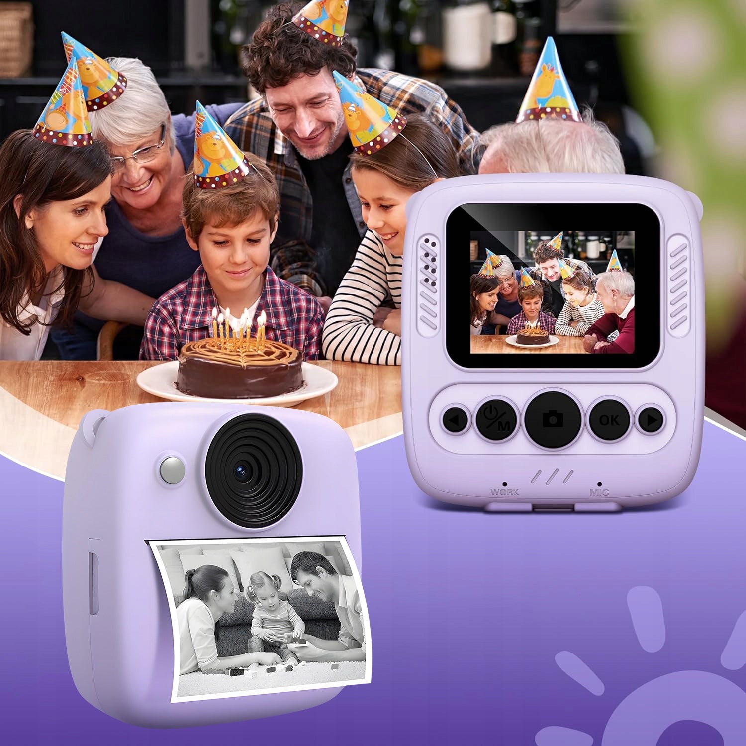 INSTANT CAMERA FOR CHILDREN WITH THERMAL PRINTING AND 32GB CARD Certificates of conformity CE