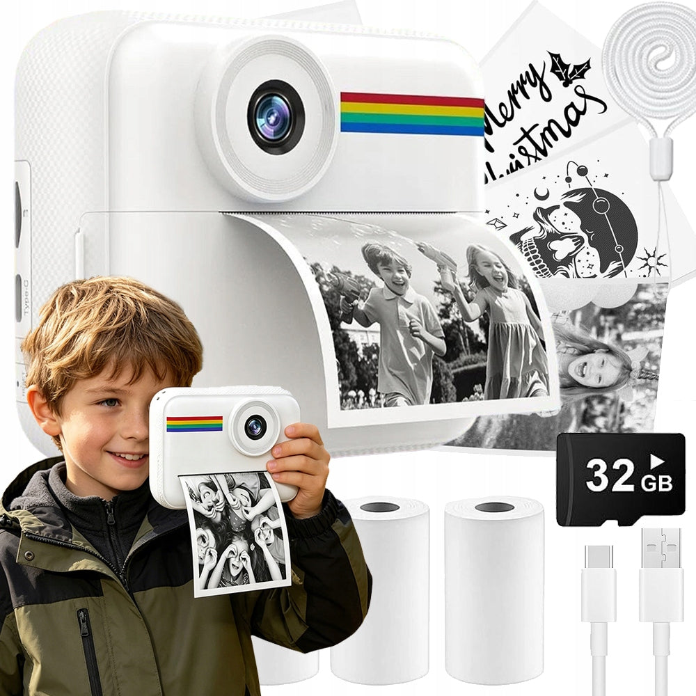 INSTANT CAMERA FOR KIDS 1080P 48MP HD PHOTO PRINTING 1200MAH