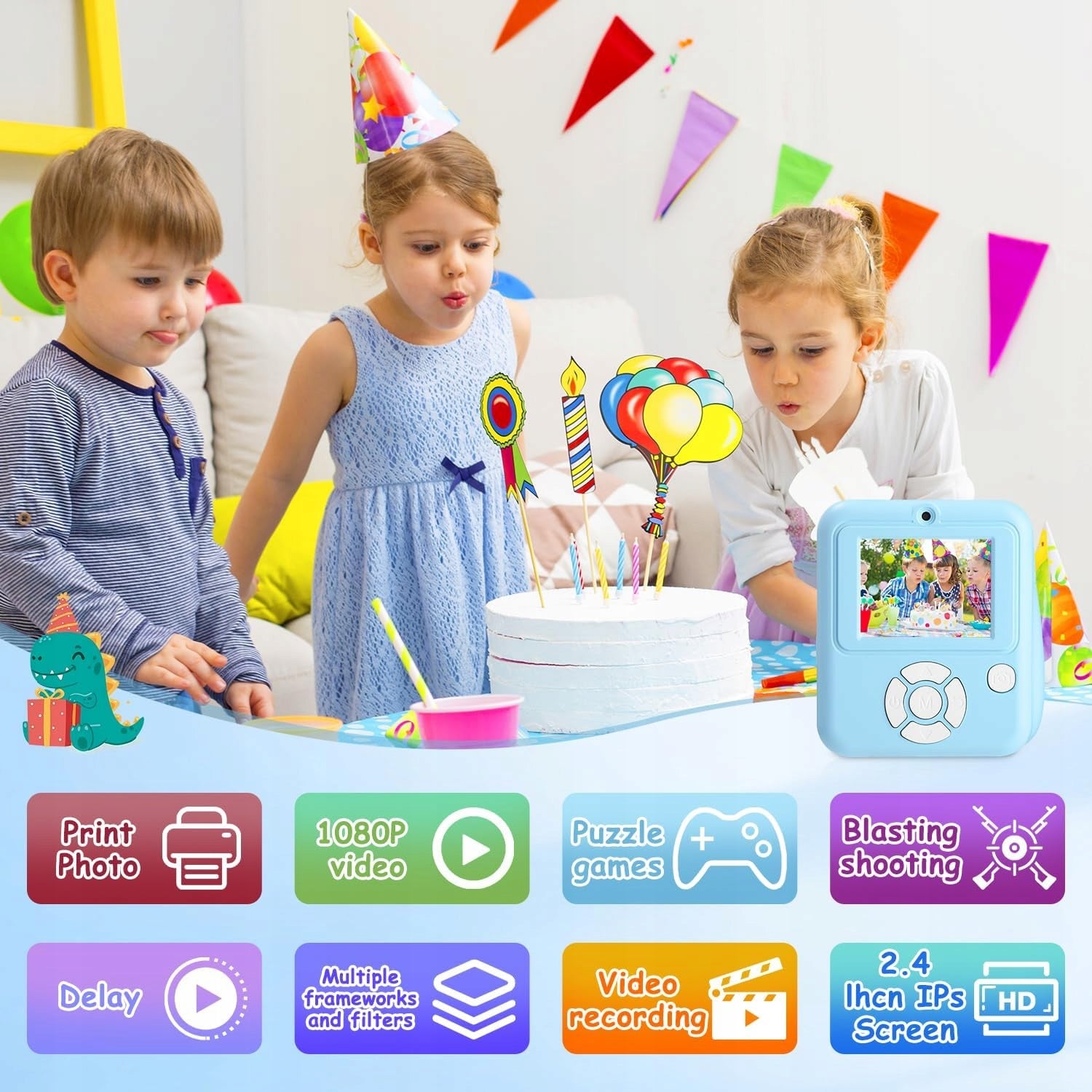 INSTANT CAMERA MODERN IDEAL GIFT FOR CHILDREN 1080P 32GB Manufacturer code APARAT NOWOCZESNY NATYCHMIASTOWY DLA DZIECI