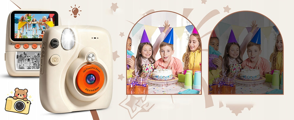 INSTANT CAMERA WITH 32GB CARD 6 COLORED PENS AND NECK STRAP Model 569558322