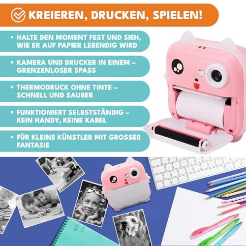 INSTANT CAMERA WITH BLUETOOTH PRINTER FOR KIDS TEENAGERS GAMES Model SWC5908807085327