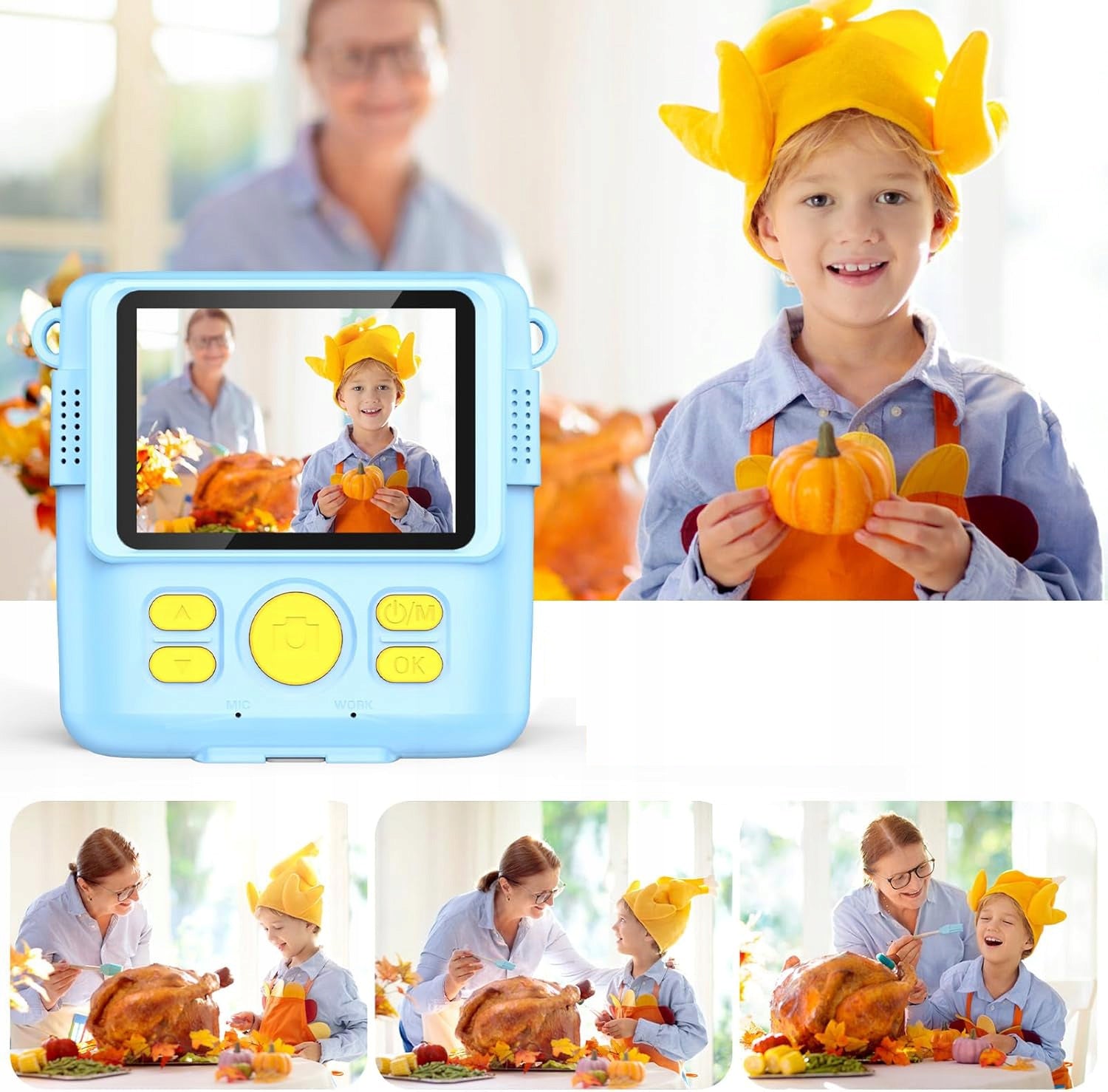 INSTANT CAMERA WITH DIGITAL PRINTER FOR CHILDREN + 3 ROLLS + 32GB CARD Model Aparat dla dzieci
