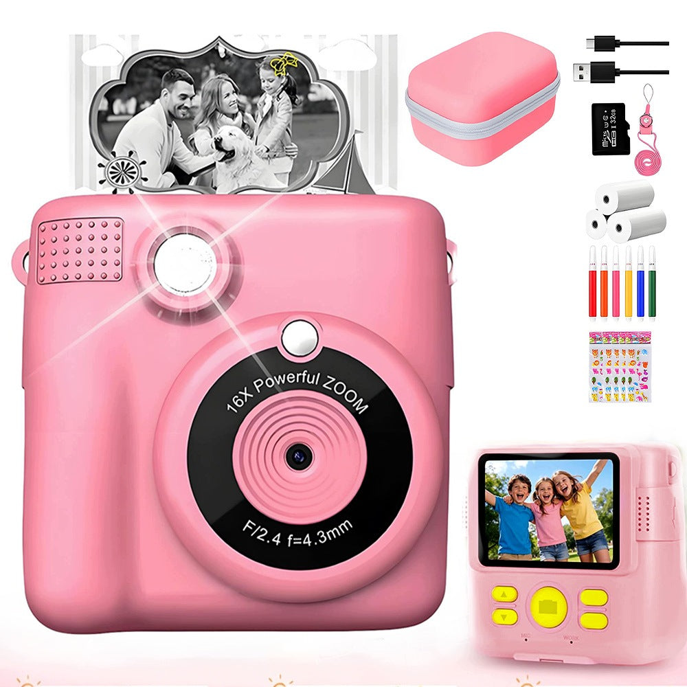 INSTANT CAMERA WITH PRINTER 1080P DIGITAL SELFIE MODE 32GB SCREEN 2,4"