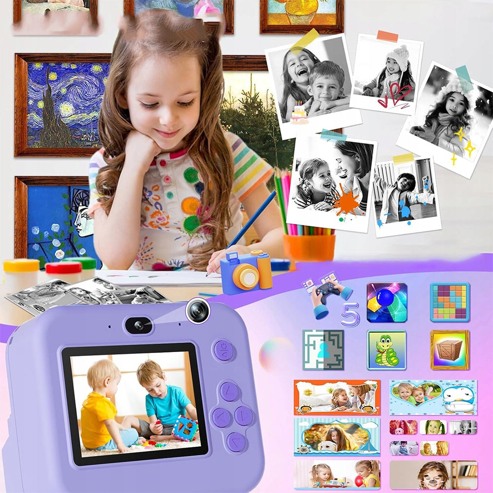 INSTANT CAMERA WITH SELFIE FUNCTION AND 32GB SD CARD WITH 16X ZOOM Packaging status original