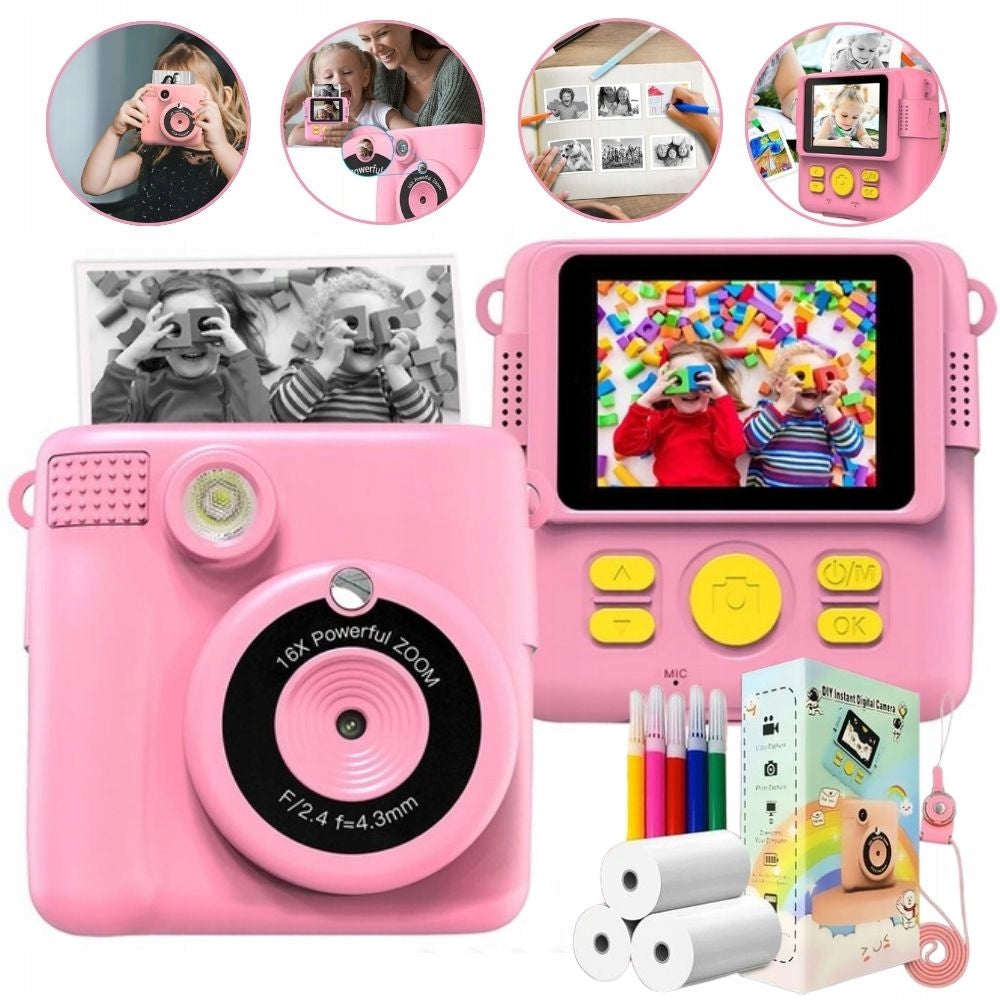 INSTANT CAMERA for children PHOTOGRAPHY DIGITAL PRINTER CARTRIDGES