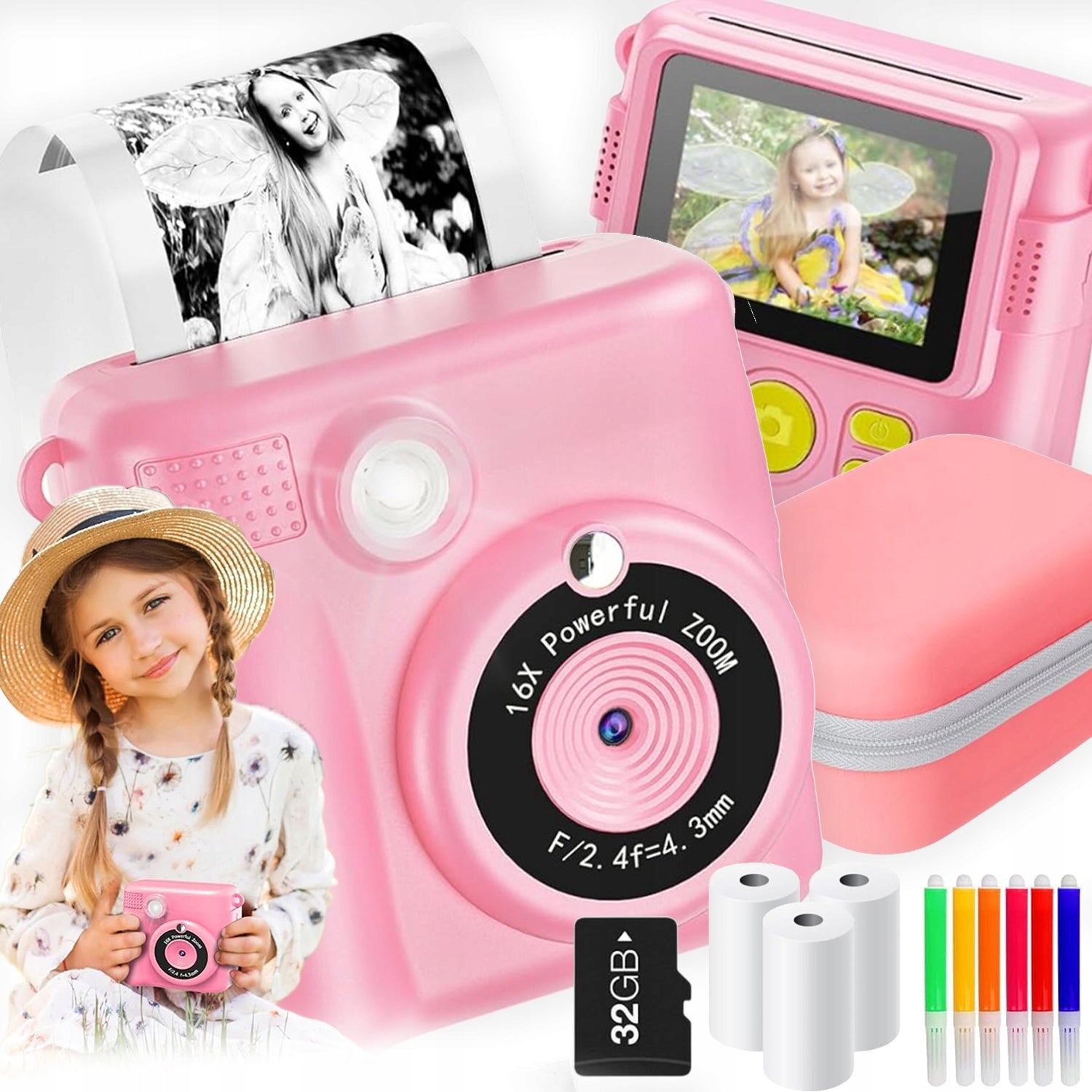 INSTANT DIGITAL CAMERA FOR CHILDREN THERMAL PRINTER